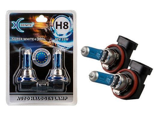 Лампа 12 В H8 35 Вт PGJ19-1 Super White блистер 2 шт. Xenite