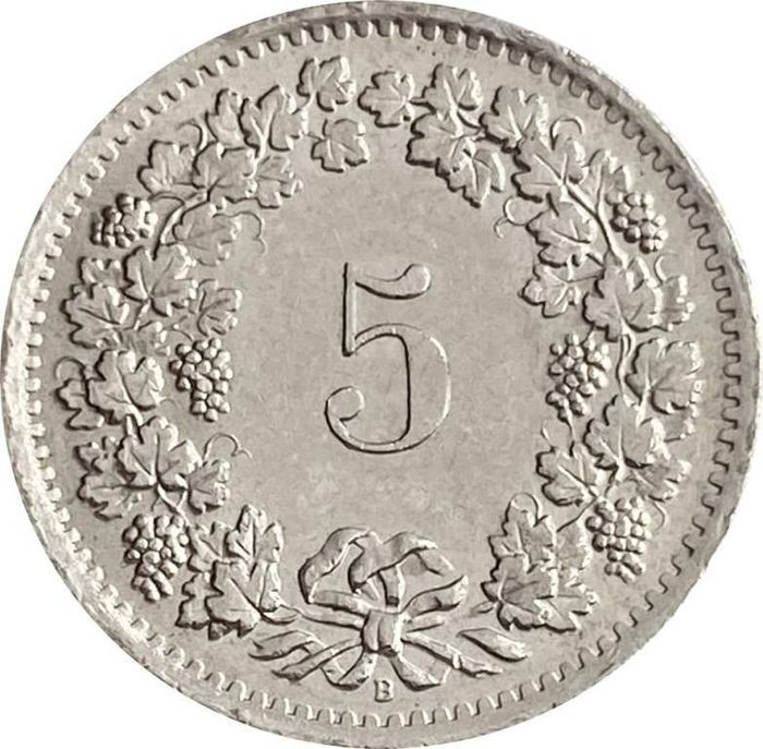 5 раппенов 1879-1980 Швейцария