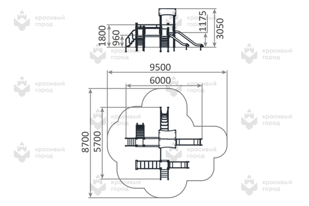 Спортивно-игровой комплекс Спортивный городок тип-2