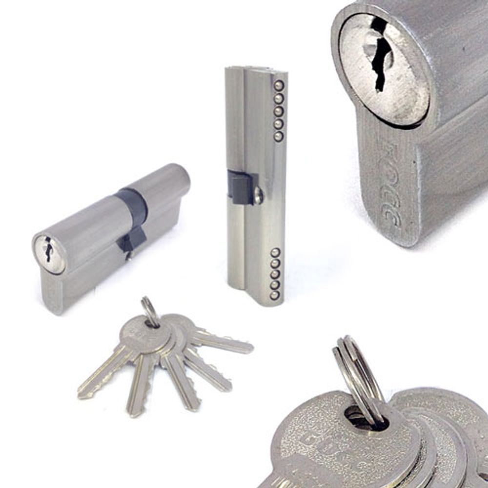 Цилиндровый механизм Самир Mister Boss N90 PB ключ/ключ (полированная латунь)  Арт.12872