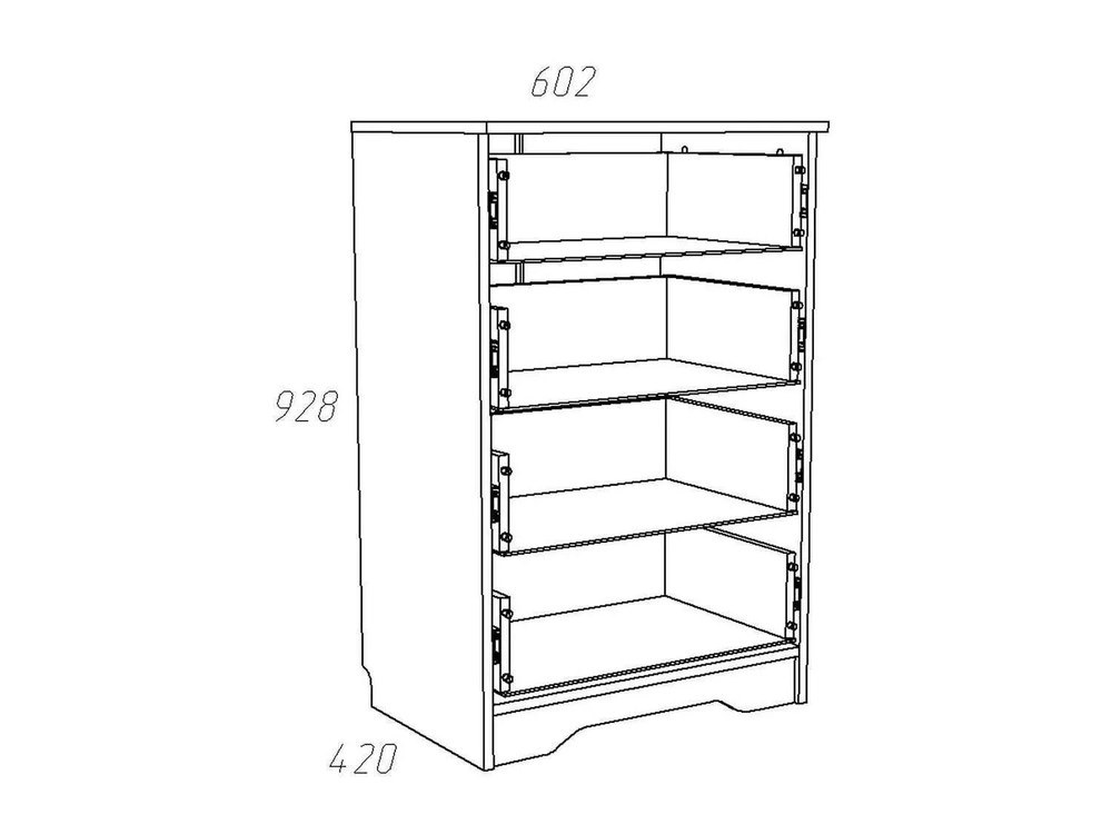 НМ 040.38 Комод Оливия Дуб Сонома/белое дерево
