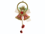 Украшение подвесное "Колокольчики" красно-золотые