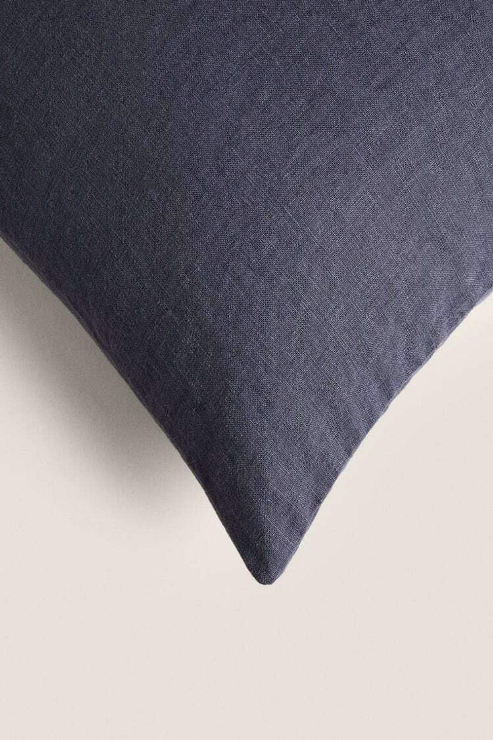 ZARA HOME ЛЬНЯНОЙ ЧЕХОЛ ДЛЯ ДЕКОРАТИВНОЙ ПОДУШКИ, СИНИЙ