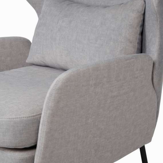 Кресло Alexa, серый велюр