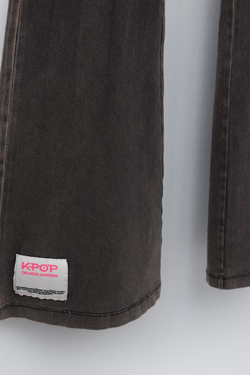 ZARA БРЮКИ FLARE С НАСЛОЕННОЙ ЮБКОЙ KPOP DEMON HUNTERS™ NETFLIX ©, АНТРАЦИТОВО-СЕРЫЙ