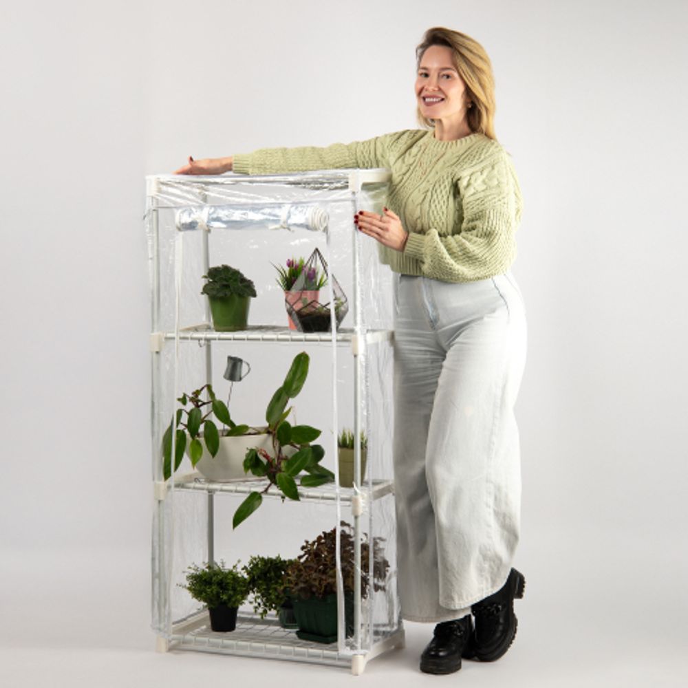 Теплица GREEN APPLE GA-House-3x-frame 3 яруса 1250х590х300 мм | Теплица