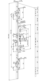 Соленоидный электромеханический замок Abloy с многоточечным запиранием EL467