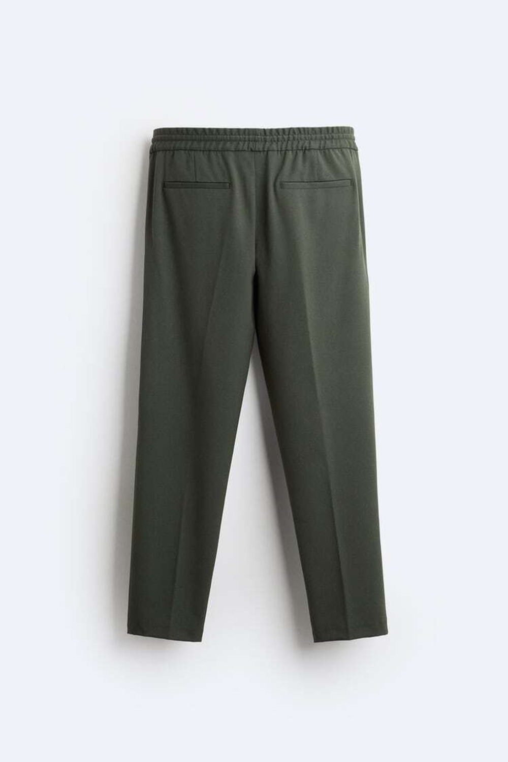 ZARA БРЮКИ-ДЖОГГЕРЫ КОМФОРТНОЙ ПОСАДКИ, ТЕМНО-ЗЕЛЕНЫЙ