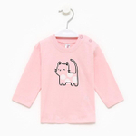 Лонгслив для девочек А.M1006K-0/1, св.розовый, р.68-74см 9601637 (Takro)