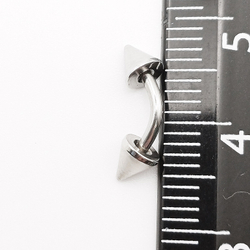 Микробанан 6 мм с конусами 5 мм для пирсинга брови. Медицинская сталь. 1 шт.