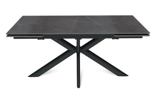 Стол "СТРОНГ" 160-240, керамика Armani Grey матовая, опоры черный муар