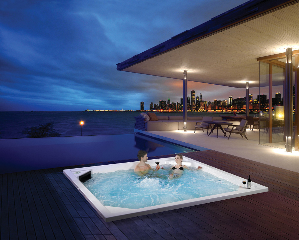 Большой квадратный гидромассажный спа-бассейн Victoria Star VS-PC302 для большой компании