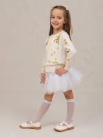 Кофта для девочки на пуговицах с вышивкой