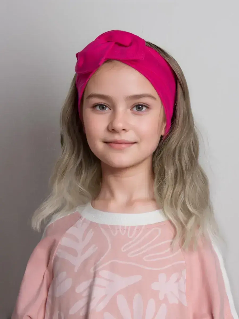 Повязка на голову трикотажная детская