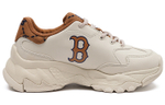 MLB Big Ball Chunky Chunky Dia Monogram retro printed low-cut daddy shoes for men and women the same beige