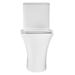 Унитаз напольный Azario FRETTA ROUND 650x340x790 безободковый, в комплекте прямым сиденьем микролифт (AZ-7121A)