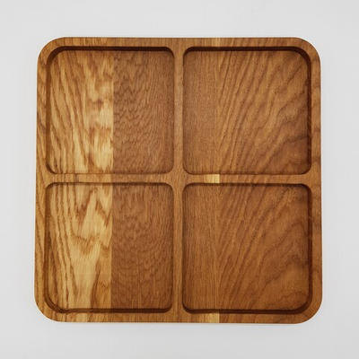 Менажница "Классик" квадратная; 4 секции; H=25,L=300,B=300мм