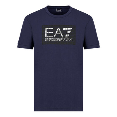 Мужское теннисное поло EA7 T-Shirt Men - Dark Blue