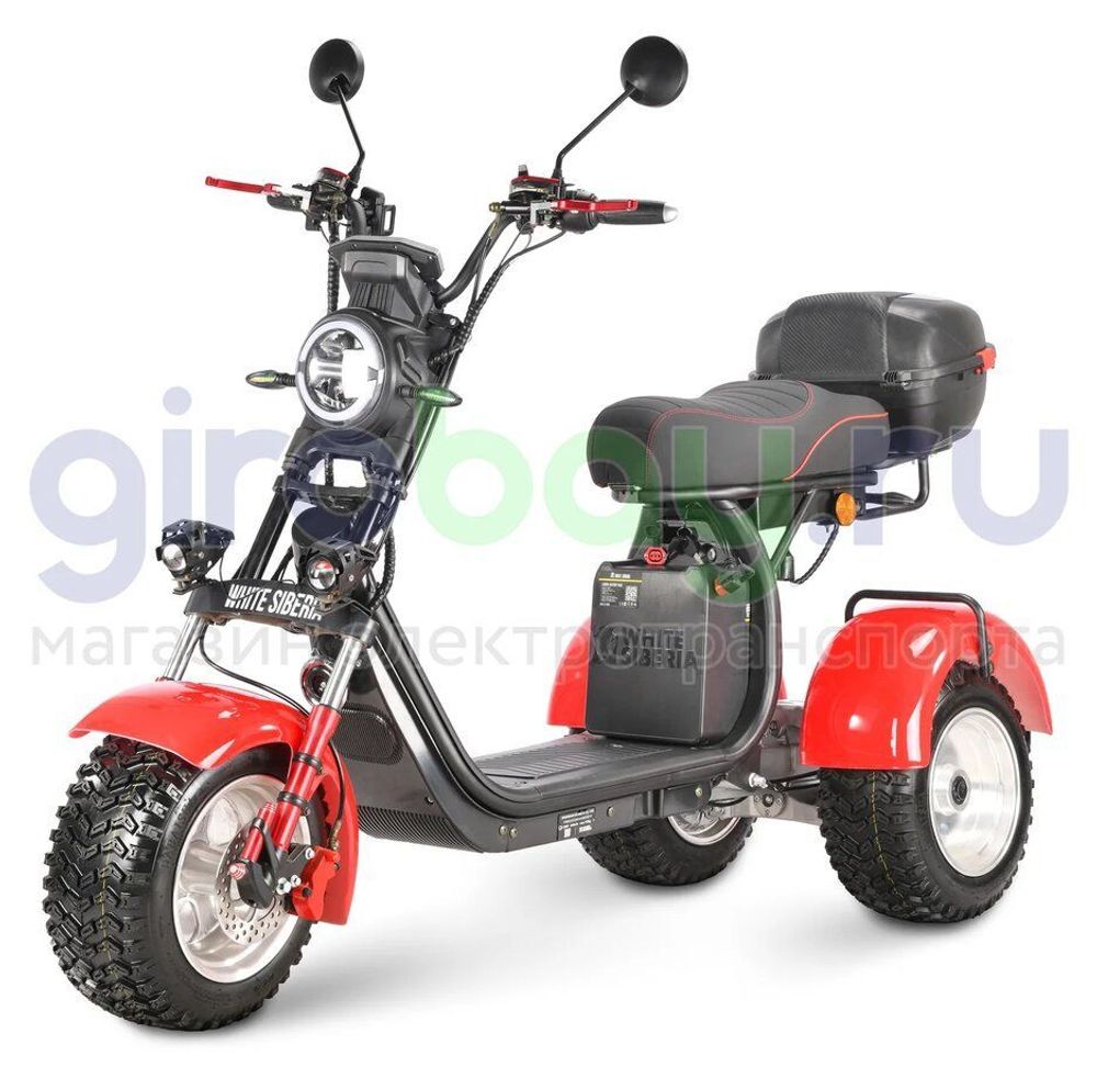 Электроскутер WHITE SIBERIA IKRA 5000w - (Красный) фото 2 фото №4