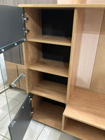 Стенка Александра-5 ЛДСП дуб золотистый/антрацит