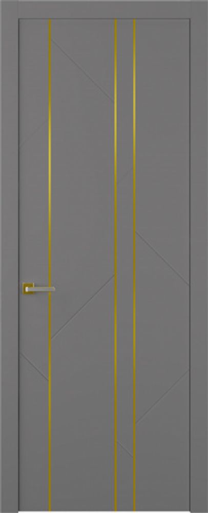 Дверь Флекс 1 Молдинг Золото / Цвет Эмаль графит / Двери Belwooddoors