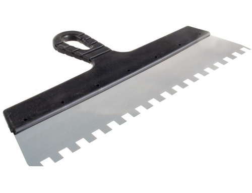 Шпатель зубчатый нержавеющий 350мм, зуб10*10 Намерение (20шт/уп)