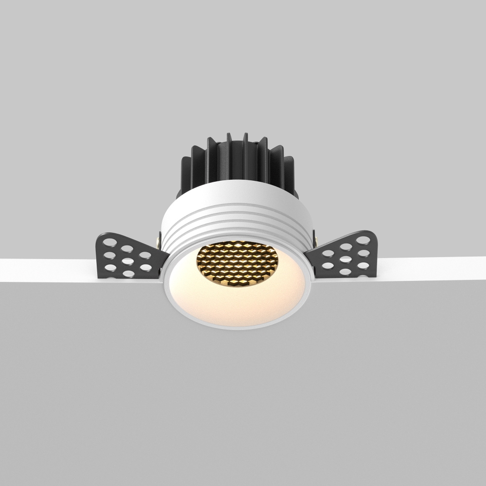 Встраиваемый светодиодный светильник Maytoni Round DL058-7W2.7K-TRS-W