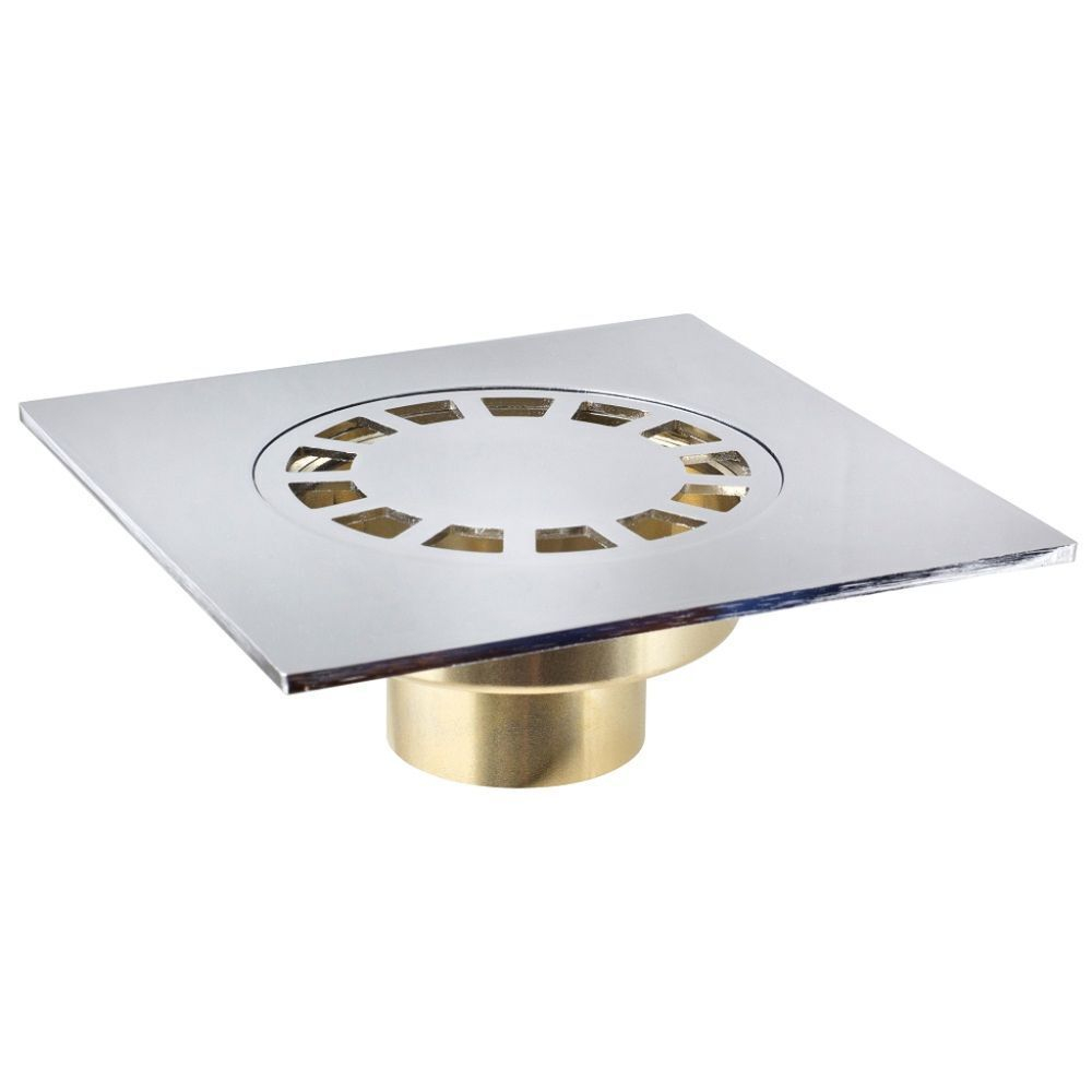 Трап канализационный прямой, 150х150 мм, MasterProf, хром, 110002