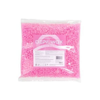 Воск для депиляции плёночный DEPIL WAX розовый жемчуг 500 гр, №1/20, пакет