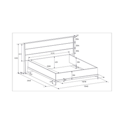 Кровать с ортопедическим основанием Кара 9 160х200