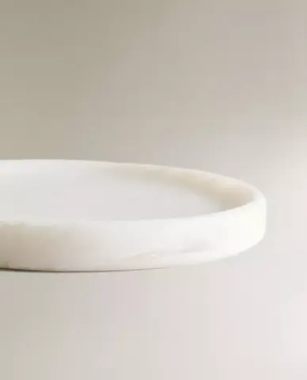 ZARA HOME МЫЛЬНИЦА ДЛЯ ВАННОЙ ИЗ МРАМОРА, БЕЛЫЙ