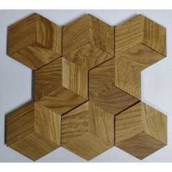Деревянная мозаика для стен Wood Mosaic Дуб Соты