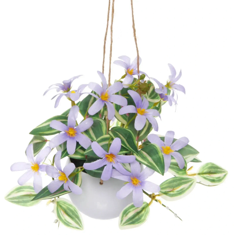 Цветочная композиция «Верона» 16см подвесная в горшке, сиреневые цветы