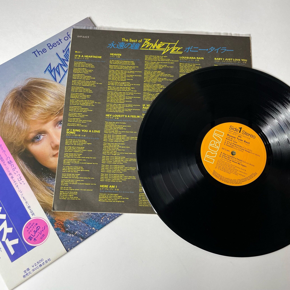 Винтажная виниловая пластинка LP Bonnie Tyler The Best Of (Japan 1979) (Obi) It's A Heartache