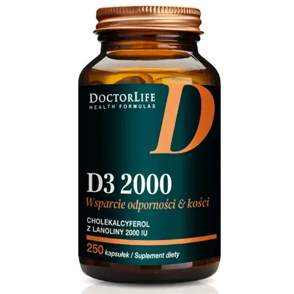 Doctor Life Витамин D3 2000 в оливковом масле - 250 капсул