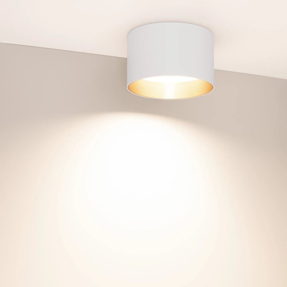 Светильник SP-BISCOTTO-R140-15W Warm3300-MIX (WH-GD, 80 deg, 230V) (Arlight, IP54 Металл, 5 лет) 054915