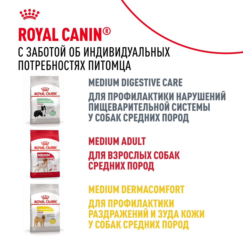 Royal Canin Medium Adult 7+ Медиум Эдалт Корм сухой для взрослых собак средних размеров от 7 лет и старше 4кг