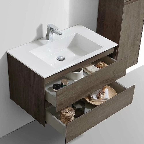 Тумба с раковиной Vincea Luka 80 R.Oak