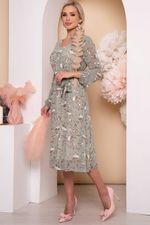 Платье "Волшебная история" (олива/цветы) П5778 LT Collection