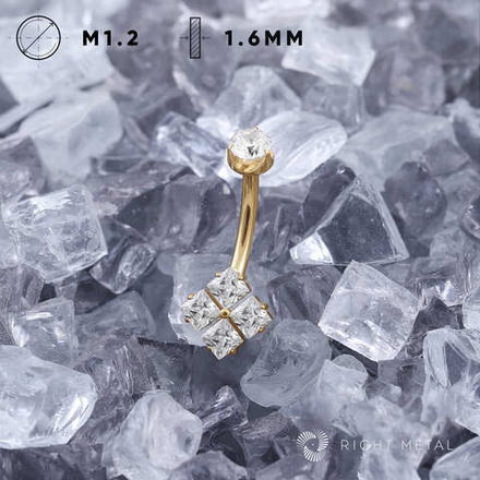 Банан Quadruple Crystal PVD Yellow