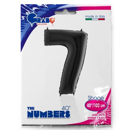 Цифра "7" чёрный