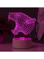 Светильник 3D ночник RISALUX «Львица», LED RGB, от сети, 13.