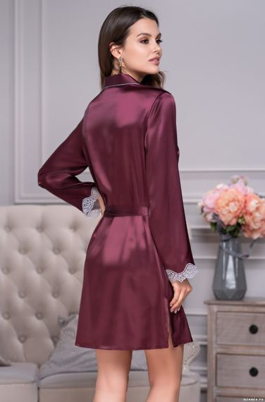 Рубашка халат на пуговицах MIA-Amore LAURA 3297 бордо