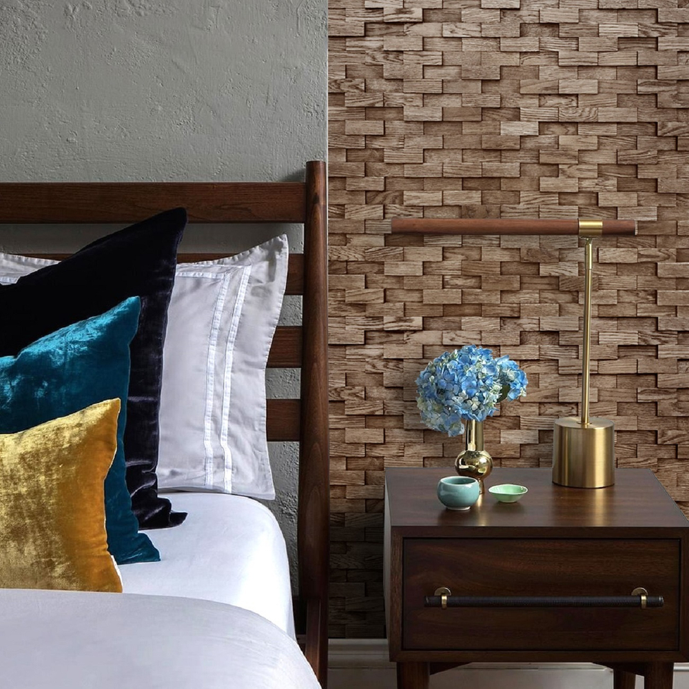 Деревянная мозаика для стен Wood Mosaic Рубка Дуб цвет венге