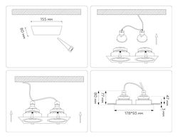 Ambrella Встраиваемый точечный светильник GU5.3 Technic base TN102833