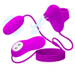 Лиловый вакуумный стимулятор клитора с виброяйцом (Цвет: лиловый)