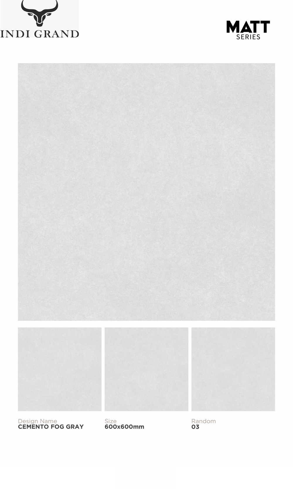 Керамогранит matt 60х60 cemento fog gray