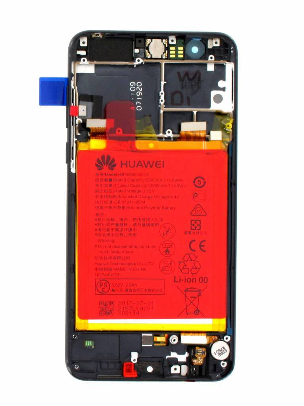Honor 8 (FRD-L09)  / Дисплейный модуль (в сборе с тачскрином и аккумулятором) (в рамке) (ORIG-SP)