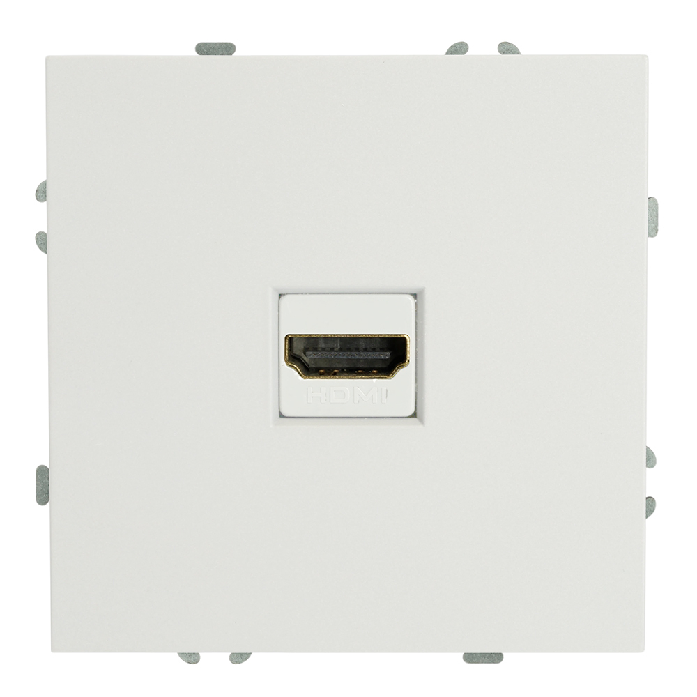 Розетка HDMI 2.0 Type A (механизм), STEKKER, серия Эмили, RST00-5118-01, белый фарфор, soft touch 50163