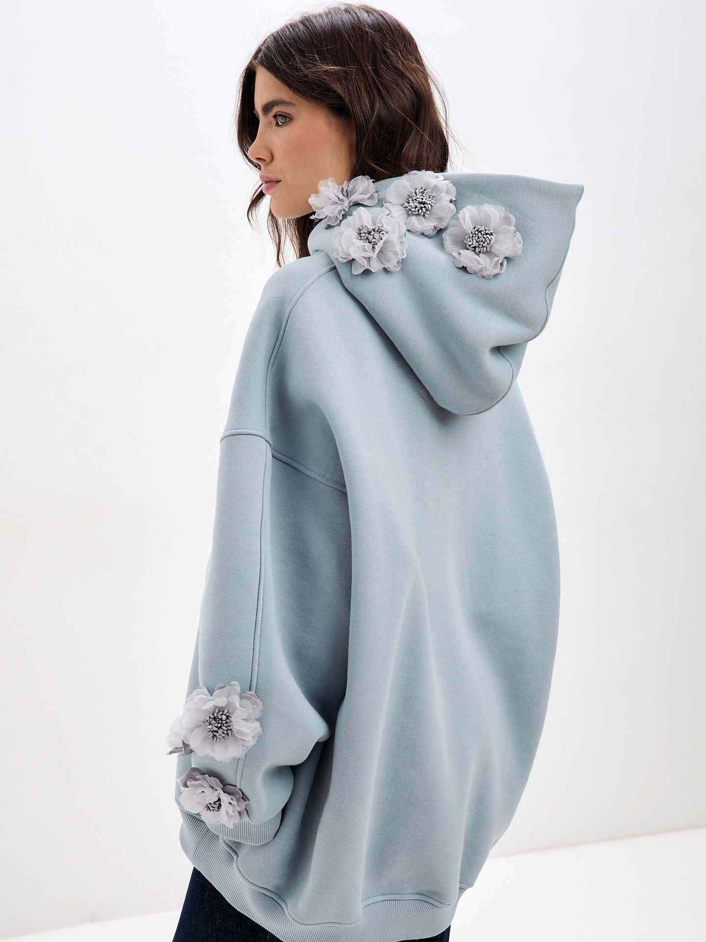 Худи гипер с цветами